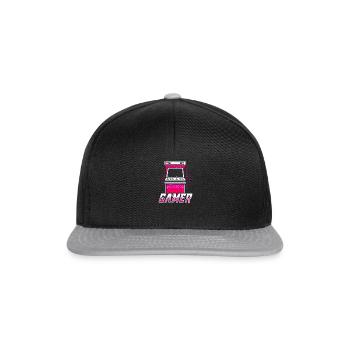 Gaming Gaming Gaming Gaming Gaming Gaming Gaming - Snapback Cap - Schwarz/Grau - Vorne