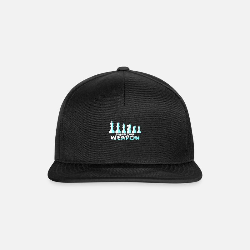Schach - Snapback Cap - Schwarz/Schwarz
