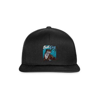 Modern pothole otter | Forest dweller gift - Snapback Cap - black/black - Front