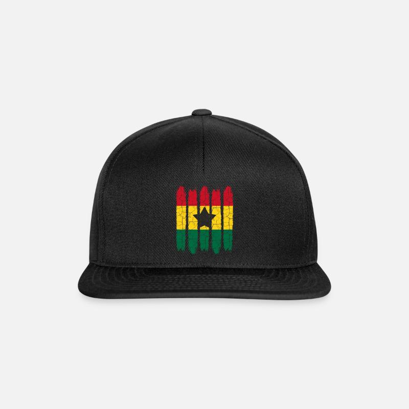 Ghana - Snapback Cap - black/black
