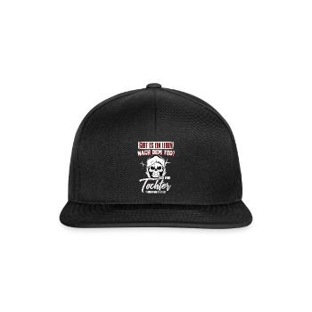 Gibt es ein Leben nach dem Tod? Geschenkidee - Snapback Cap - Schwarz/Schwarz - Vorne