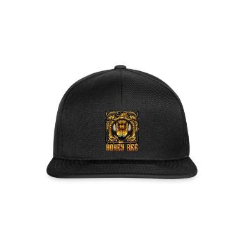 Abeille moderne | Cadeau tendance de guêpe d'abeille - Casquette snapback - noir/noir - Devant