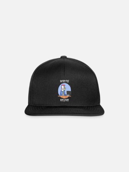 Workaholic Einhorn - Snapback Cap - Schwarz/Schwarz