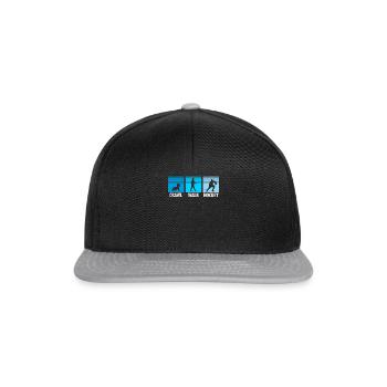 Hockey Evolution, Crawling, Running, Hockey - Snapback Cap - black/grey - Front