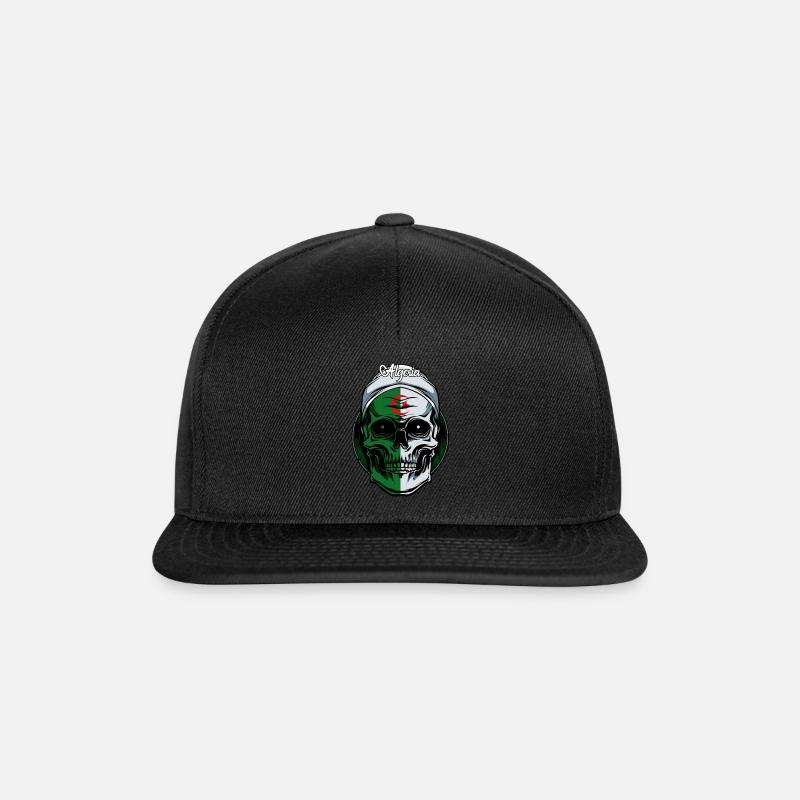 Skull Democratic Republic of Algeria - Snapback Cap - black/black