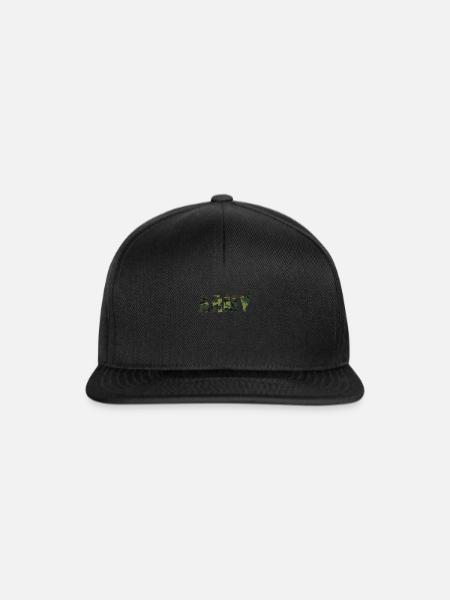Militär - Snapback Cap - Schwarz/Schwarz