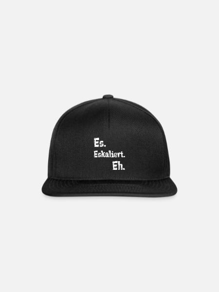 Es. Eskaliert. Eh. - Snapback Cap - Schwarz/Schwarz
