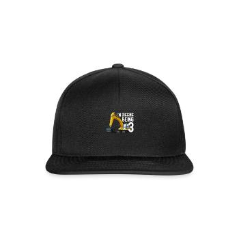 3rd birthday contruction trucks design for childre - Snapback Cap - Schwarz/Schwarz - Vorne