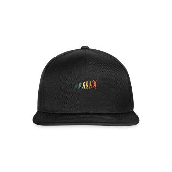 Tennisspieler Evolution Tennis Trainer Tenniscoach - Snapback Cap - Schwarz/Schwarz - Vorne
