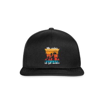 Mir reichts ich geh Wandern - Berge - Snapback Cap - Schwarz/Schwarz - Vorne