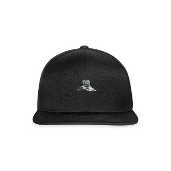 Sich umarmende Tauben - Snapback Cap - Schwarz/Schwarz - Vorne