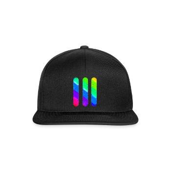 Lignes | Lignes ondulées | symboles | modèles de | Mosaïque - Casquette snapback - noir/noir - Devant