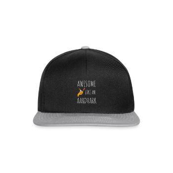 Aardvark Anteater African Ant Bear Edentate - Snapback Cap - black/grey - Front