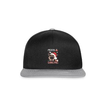 German Shepherd Merry Christmas - Snapback Cap - black/grey - Front