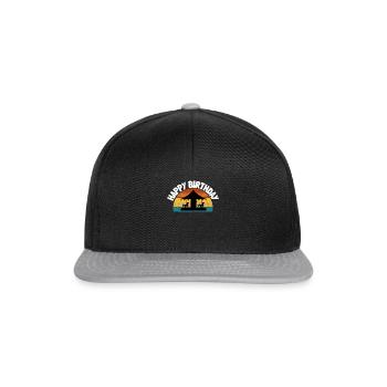 Carnival Party Birthday Girl Cumpleaños Carousel - Snapback Cap - Schwarz/Grau - Vorne