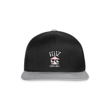 Carnival Party Birthday Girl Cumpleaños Carousel - Snapback Cap - Schwarz/Grau - Vorne