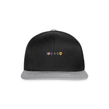 Moldawien - Snapback Cap - Schwarz/Grau - Vorne