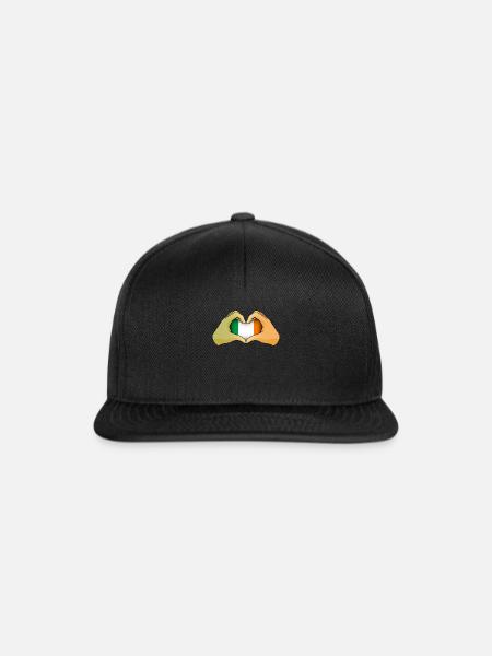 Irland - Snapback Cap - Schwarz/Schwarz