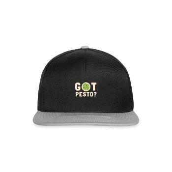 Italian Cuisine - Basil Pesto Is The Besto - Snapback Cap - Schwarz/Grau - Vorne