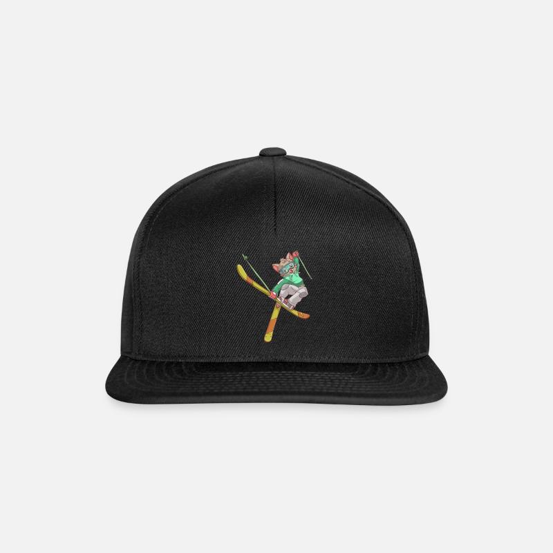 Chat de ski - Casquette snapback - noir/noir