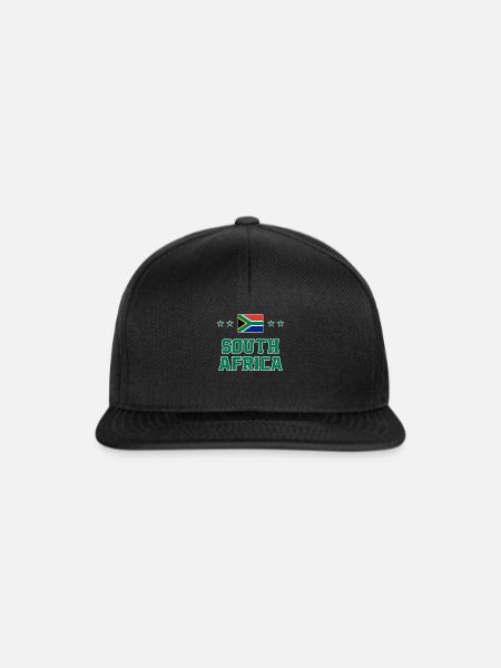 Südafrika - Snapback Cap - Schwarz/Schwarz