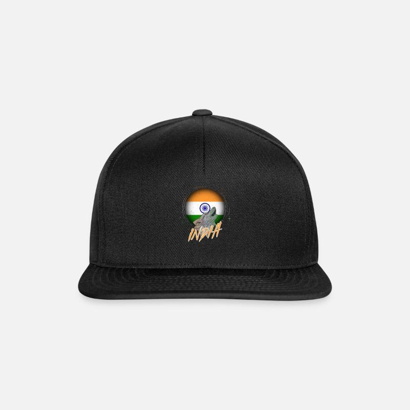 India - Snapback Cap - black/black