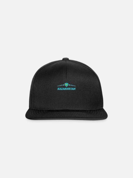Kasachstan - Snapback Cap - Schwarz/Schwarz