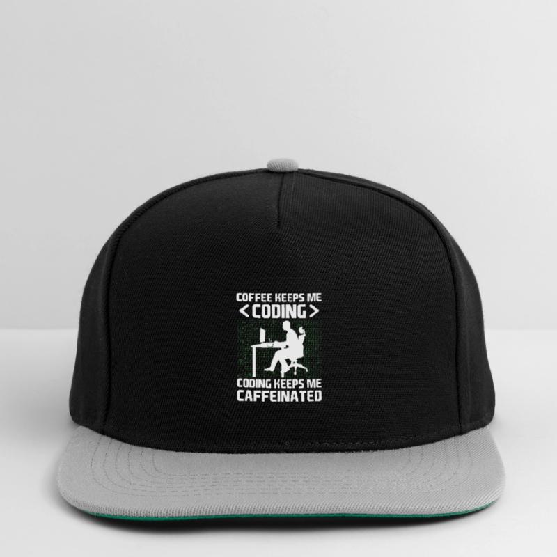 Coffee Coding Programmer Coder Developer Nerd Coff Snapback Cap