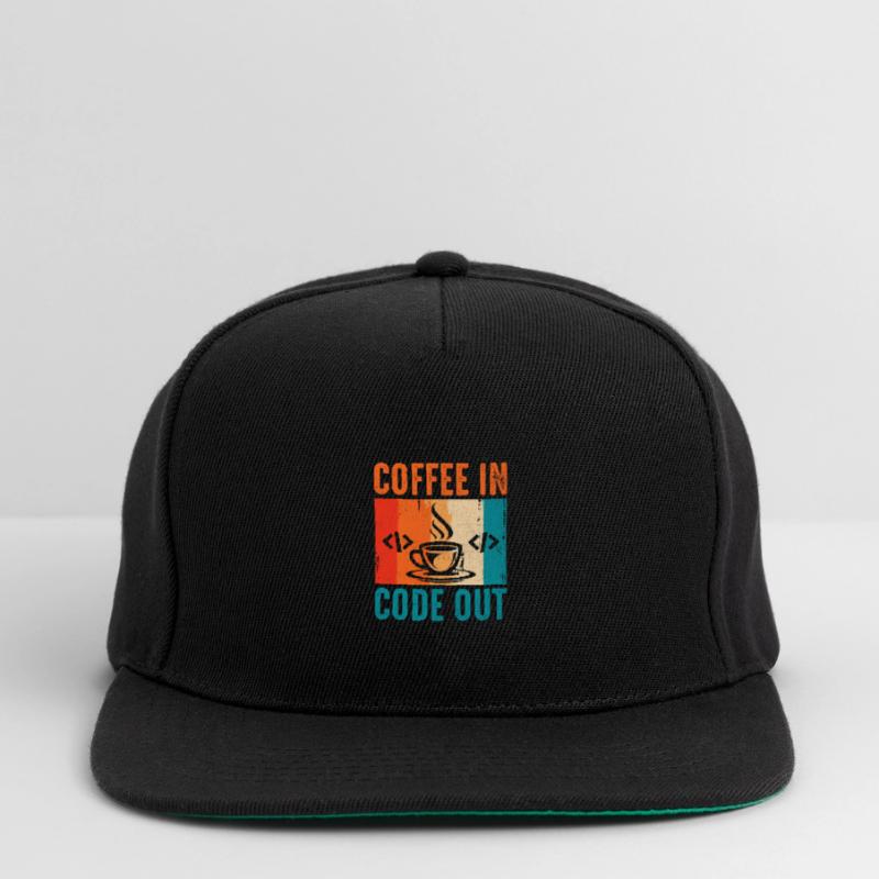 Café Codage Programmeur Codeur Développeur Nerd Coff Casquette snapback