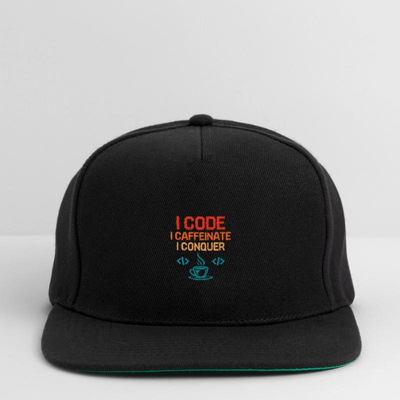Café Codage Programmeur Codeur Développeur Nerd Coff Casquette snapback