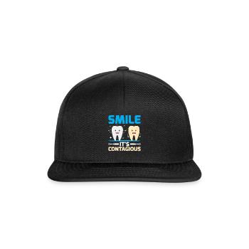 Smile It's Contagious Dentist Dental Dentistry Den - Snapback Cap - black/black - Front