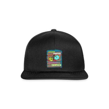Tischtennis und Radfahren mein Sport - Snapback Cap - Schwarz/Schwarz - Vorne
