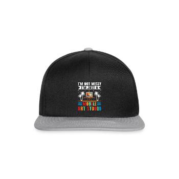 Art Teacher School Teacher Funny Art Teachers Scho - Snapback Cap - black/grey - Front