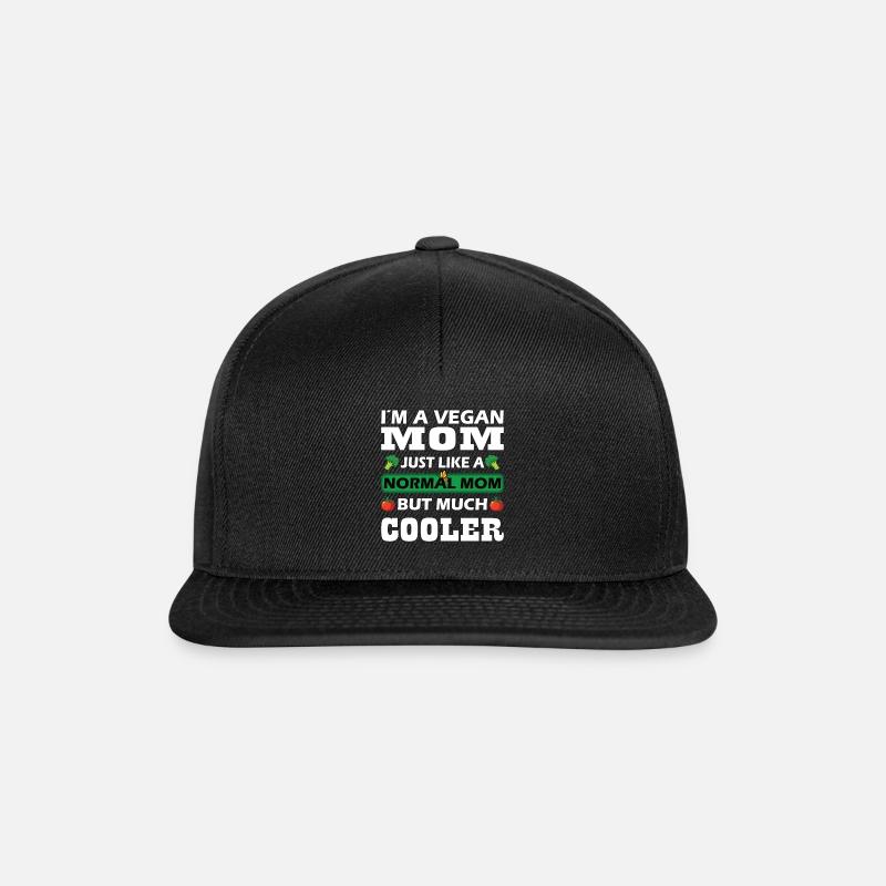 Je suis une maman végétalienne mais beaucoup plus cool - Casquette snapback - noir/noir