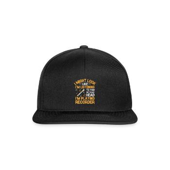 Flûte à bec American Flag USA Instrument Music - Casquette snapback - noir/noir - Devant