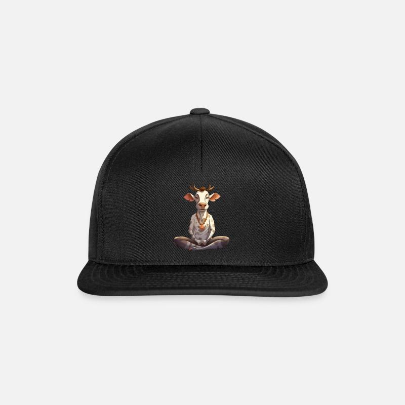 Kuh Yoga - Snapback Cap - Schwarz/Schwarz
