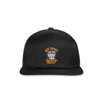 Vous avez de la barbe alors vous avez du respect Poils du visage - Casquette snapback - noir/noir - Devant
