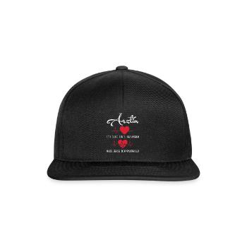Arzt Mediziner Student Medizinstudent Ärztin - Snapback Cap - Schwarz/Schwarz - Vorne