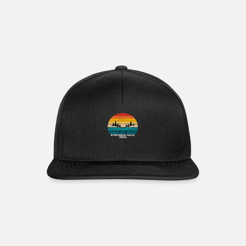Kunchikal Falls India - Snapback Cap - Schwarz/Schwarz