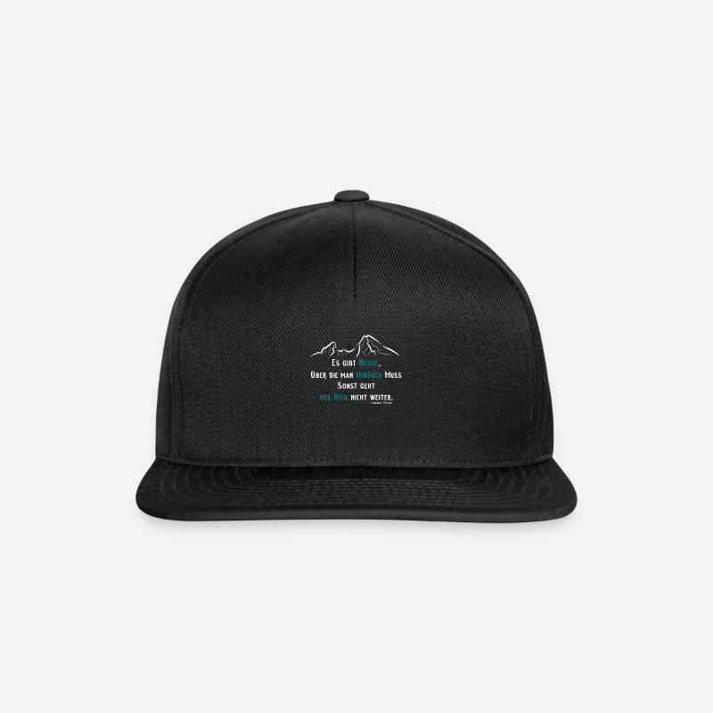 Berg Spruch - Snapback Cap - Schwarz/Schwarz