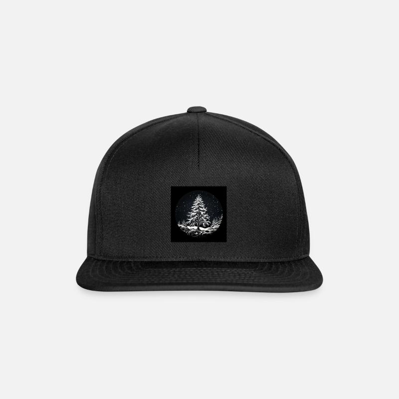B&W Wintertree Design - Snapback Cap - black/black