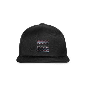 Ugly Christmas Geschenk - Snapback Cap - Schwarz/Schwarz - Vorne
