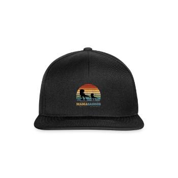 Mamasaurus Mama Dino Geschenk Mutter - Snapback Cap - Schwarz/Schwarz - Vorne