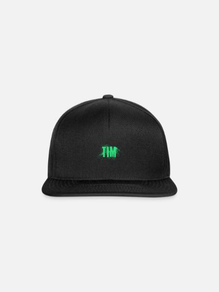 Tim - Snapback Cap - Schwarz/Schwarz