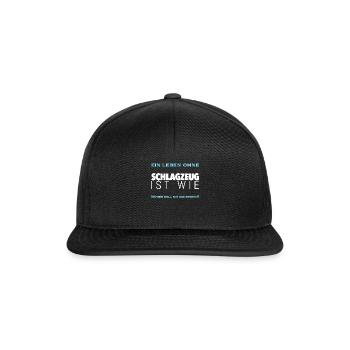 Tambour tambour cadeau cymbales splash cadeau - Casquette snapback - noir/noir - Devant