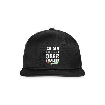 Pyro Feuerwerk Oberknaller - Snapback Cap - Schwarz/Schwarz - Vorne