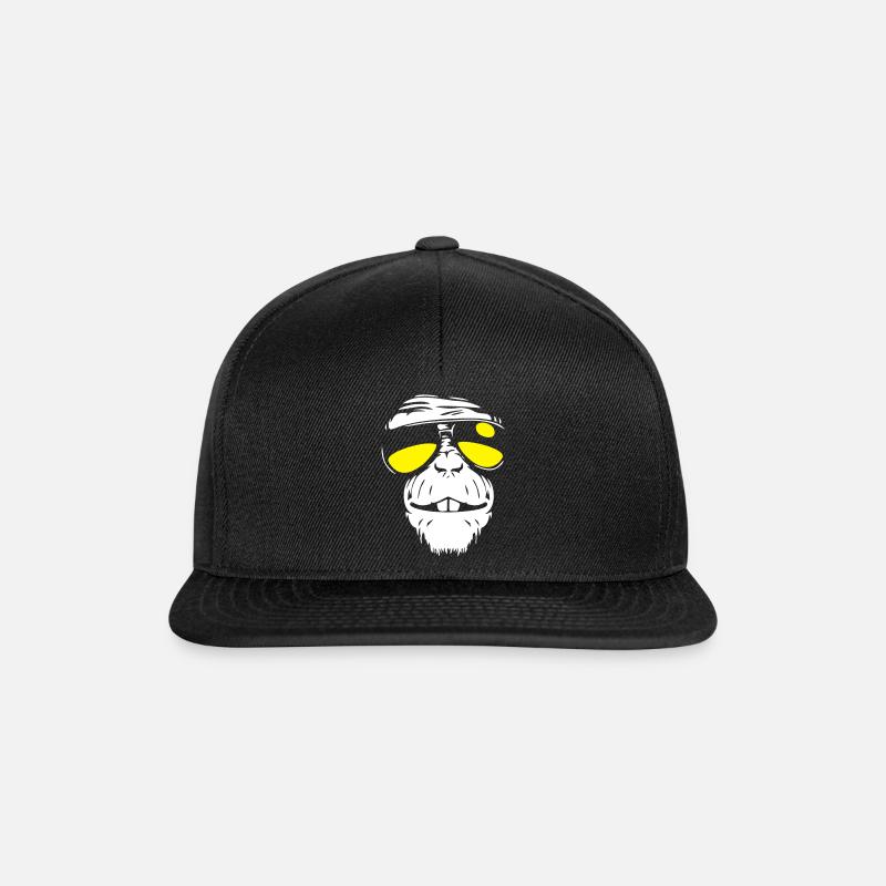 Cool Monkey - Coole Affe - Snapback Cap - Schwarz/Schwarz