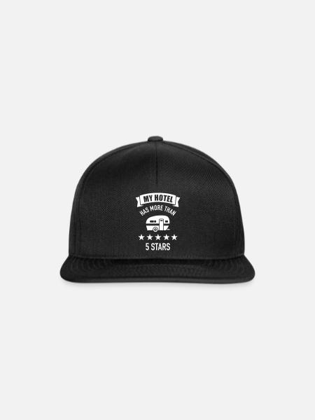 Wohnwagen - Snapback Cap - Schwarz/Schwarz