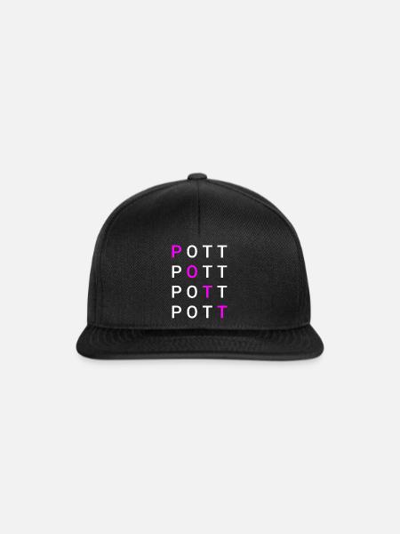 POTT - Snapback Cap - Schwarz/Schwarz