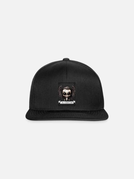 Angel - Skull - Snapback Cap - Schwarz/Schwarz
